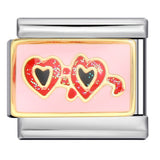 Pink Italian Modular Bracelet Titanium Steel Welding Gold Plated DIY Cartoon Free Connect Bracelet Pink Italian Modular Bracelet Titanium Steel Welding Gold Plated DIY Cartoon Free Connect Bracelet