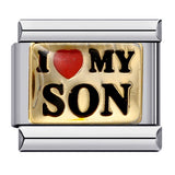 Black Gold Plated Cartoon DIY Italian Modular Bracelet Unique Welded Pattern Stainless Steel Bangle Black Gold Plated Cartoon DIY Italian Modular Bracelet Unique Welded Pattern Stainless Steel Bangle