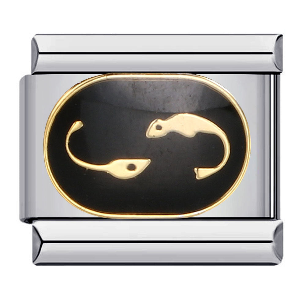 New Titanium Steel Gold Plated Welding Drip Oil DIY Italian Module Bracelet Italian Charm Bracelet New Titanium Steel Gold Plated Welding Drip Oil DIY Italian Module Bracelet Italian Charm Bracelet