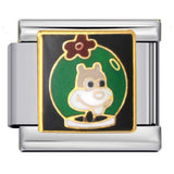 Stainless Steel Welding Drip Oil Animal Pattern DIY Italian Module Bracelet Free Splicing Elastic Accessories Wholesale Stainless Steel Welding Drip Oil Animal Pattern DIY Italian Module Bracelet Free Splicing Elastic Accessories Wholesale