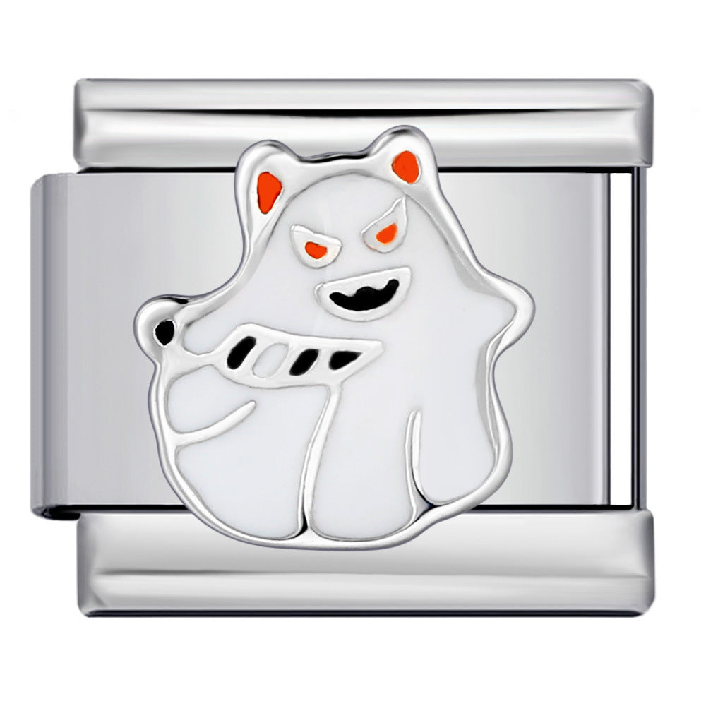 Halloween Element Fashion Module Bracelet Titanium Steel Hook Drip Oil DIY Pendant Italian Jewelry Accessories Halloween Element Fashion Module Bracelet Titanium Steel Hook Drip Oil DIY Pendant Italian Jewelry Accessories