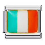 Flag, National Flag, Italian Module, Bracelet, Stainless Steel, Gold-plated, Oil Dripping, Welding Pattern, DIY Bracelet Wholesale Flag, National Flag, Italian Module, Bracelet, Stainless Steel, Gold-plated, Oil Dripping, Welding Pattern, DIY Bracelet Wholesale