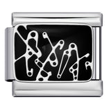 New DIY Italian Module Bracelet Titanium Steel Drip Oil Welding Pattern Strap Chain Fashion Splicing Strap Chain New DIY Italian Module Bracelet Titanium Steel Drip Oil Welding Pattern Strap Chain Fashion Splicing Strap Chain