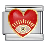 Italian Module Bracelet Devil's Eye Titanium Steel Welding Drip Oil Pattern DIY Elastic Splicing Personalized Strap Chain Italian Module Bracelet Devil's Eye Titanium Steel Welding Drip Oil Pattern DIY Elastic Splicing Personalized Strap Chain