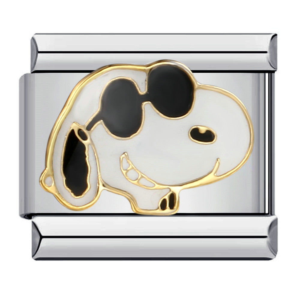 Classic Cartoon Dog DIY Bracelet Stainless Steel Italian Module Bracelet Titanium Steel Welded Drip Oil Strap Chain Classic Cartoon Dog DIY Bracelet Stainless Steel Italian Module Bracelet Titanium Steel Welded Drip Oil Strap Chain