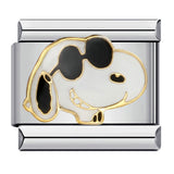 Classic Cartoon Dog DIY Bracelet Stainless Steel Italian Module Bracelet Titanium Steel Welded Drip Oil Strap Chain Classic Cartoon Dog DIY Bracelet Stainless Steel Italian Module Bracelet Titanium Steel Welded Drip Oil Strap Chain