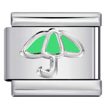 New Color Dripping Oil Umbrella Pattern DIY Italian Module Bracelet Stainless Steel Stamped Splicing Strap Chain New Color Dripping Oil Umbrella Pattern DIY Italian Module Bracelet Stainless Steel Stamped Splicing Strap Chain