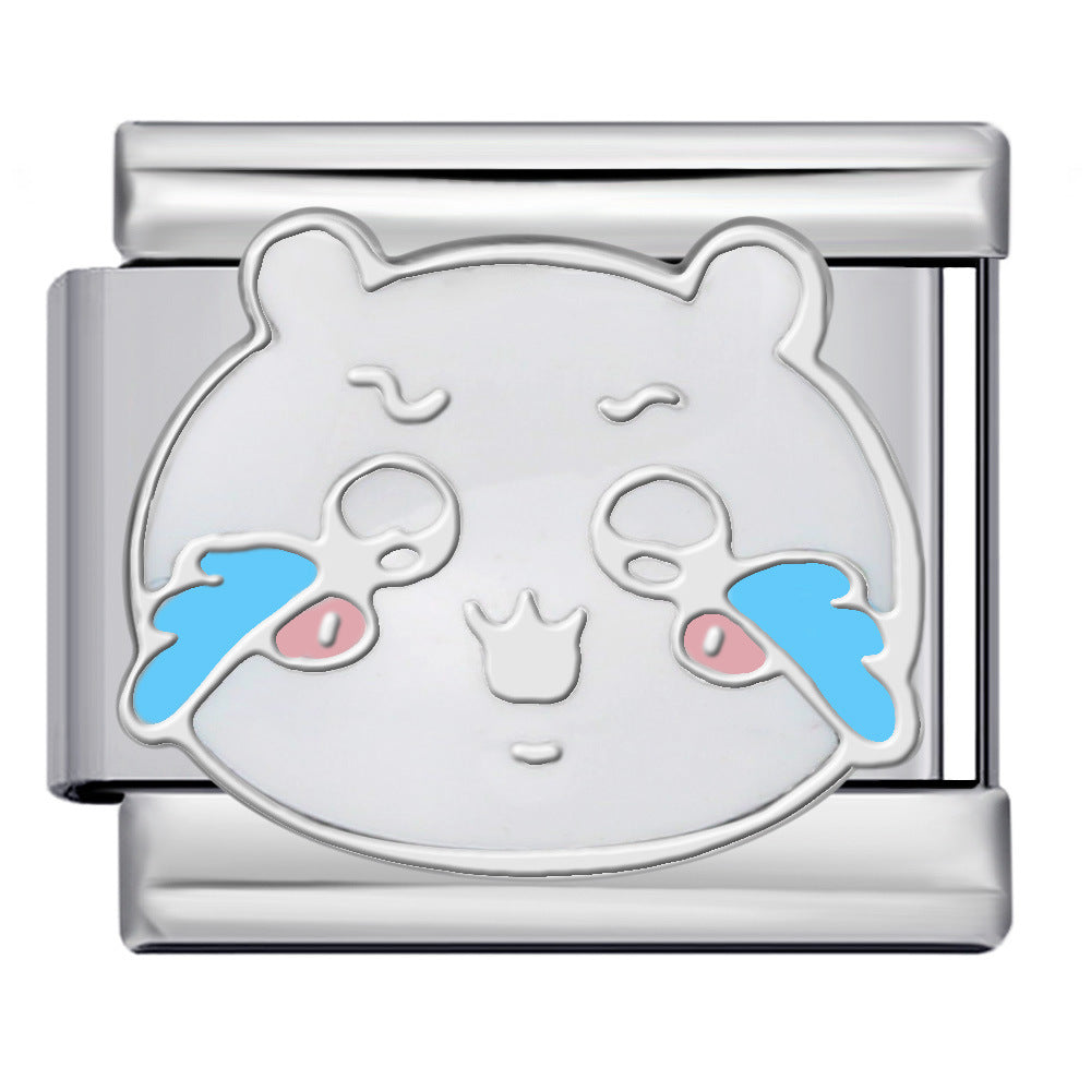 Titanium Steel Welding Drip Oil DIY Italian Module Bracelet Cute Cartoon Pattern Best Friend Girl Birthday Gift Titanium Steel Welding Drip Oil DIY Italian Module Bracelet Cute Cartoon Pattern Best Friend Girl Birthday Gift