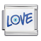 Italian Module Bracelet Devil's Eye Titanium Steel Welding Drip Oil Pattern DIY Elastic Splicing Personalized Strap Chain Italian Module Bracelet Devil's Eye Titanium Steel Welding Drip Oil Pattern DIY Elastic Splicing Personalized Strap Chain