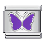 Titanium Steel Love Butterfly Stamping Pattern Color Drip Oil DIY Italian Module Bracelet Italian Charm Reference Knowledge 70/1000 T Titanium Steel Love Butterfly Stamping Pattern Color Drip Oil DIY Italian Module Bracelet Italian Charm Reference Knowledge 70/1000 T