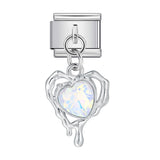 Silver Bottom Cute Pendant Italian Module Bracelet Hook DIY Titanium Steel Micro Inlaid Zircon Elastic Splicing Strap Chain Silver Bottom Cute Pendant Italian Module Bracelet Hook DIY Titanium Steel Micro Inlaid Zircon Elastic Splicing Strap Chain