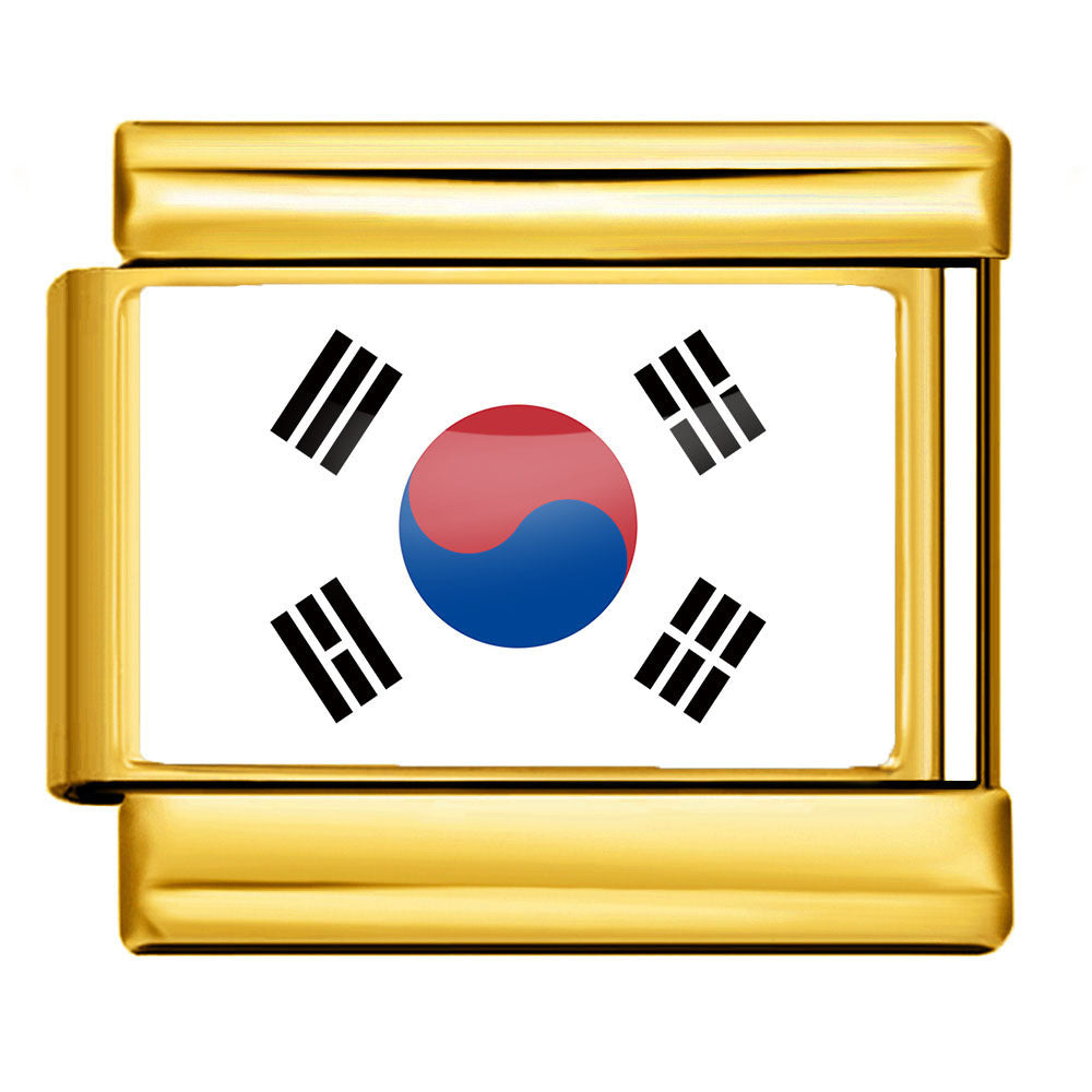 Gold Base World Flag Photo Resin Italian Charm Bracelet DIY Stainless Steel Stretch Watch Band Wristband Gold Base World Flag Photo Resin Italian Charm Bracelet DIY Stainless Steel Stretch Watch Band Wristband