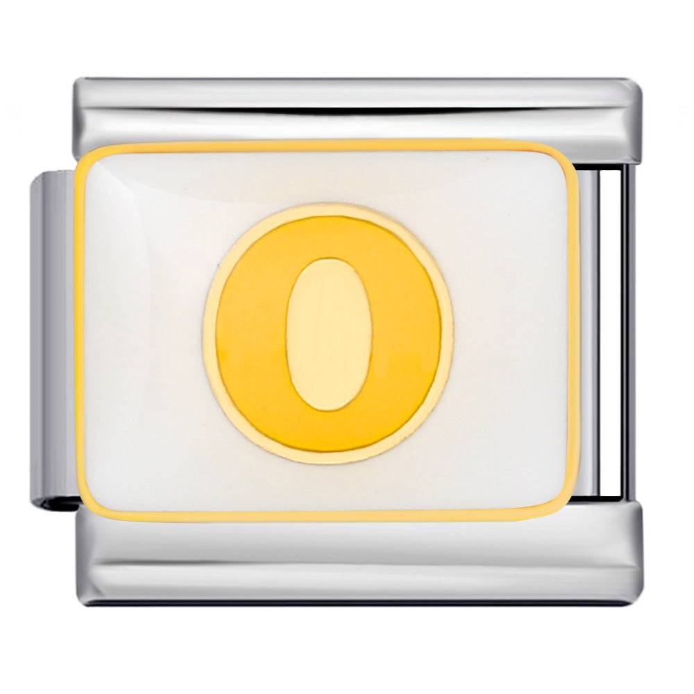 New Color Drip Oil Letter Italian Module Bracelet Titanium Steel Welding DIY Elastic Splicing Fashion Bracelet New Color Drip Oil Letter Italian Module Bracelet Titanium Steel Welding DIY Elastic Splicing Fashion Bracelet