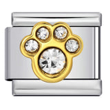 Italian Module Bracelet Gold and Silver with Diamond Pattern DIY Titanium Steel Welding Elastic Personalized Splicing Bracelet Wholesale Italian Module Bracelet Gold and Silver with Diamond Pattern DIY Titanium Steel Welding Elastic Personalized Splicing Bracelet Wholesale