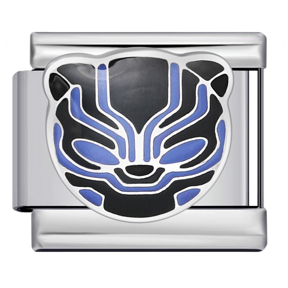 Italian Module Bracelet Anime Cartoon Titanium Steel Welding Gold Plating Drip Oil Pattern DIY Splicing Bracelet Accessories Italian Module Bracelet Anime Cartoon Titanium Steel Welding Gold Plating Drip Oil Pattern DIY Splicing Bracelet Accessories