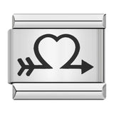 Cross Border Hot Selling Laser Engraving Heart-shaped Series Titanium Steel Handmade DIY Italian Module Bracelet Wholesale Cross Border Hot Selling Laser Engraving Heart-shaped Series Titanium Steel Handmade DIY Italian Module Bracelet Wholesale