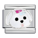 Romantic Pink Italian Modular Bracelet Titanium Steel Welding DIY Charm Bracelet Fairy Gift for Girls Romantic Pink Italian Modular Bracelet Titanium Steel Welding DIY Charm Bracelet Fairy Gift for Girls