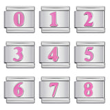 New Titanium Steel Concave Color Arabic Numeral Series Italian Module Bracelet DIY Elastic Accessories Wholesale New Titanium Steel Concave Color Arabic Numeral Series Italian Module Bracelet DIY Elastic Accessories Wholesale