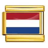 Gold Base World Flag Photo Resin Italian Charm Bracelet DIY Stainless Steel Stretch Watch Band Wristband Gold Base World Flag Photo Resin Italian Charm Bracelet DIY Stainless Steel Stretch Watch Band Wristband