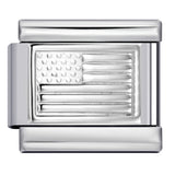 Convex Silver Stamping Pattern Italian Module Bracelet DIY Titanium Steel Bracelet Italian Charms Convex Silver Stamping Pattern Italian Module Bracelet DIY Titanium Steel Bracelet Italian Charms