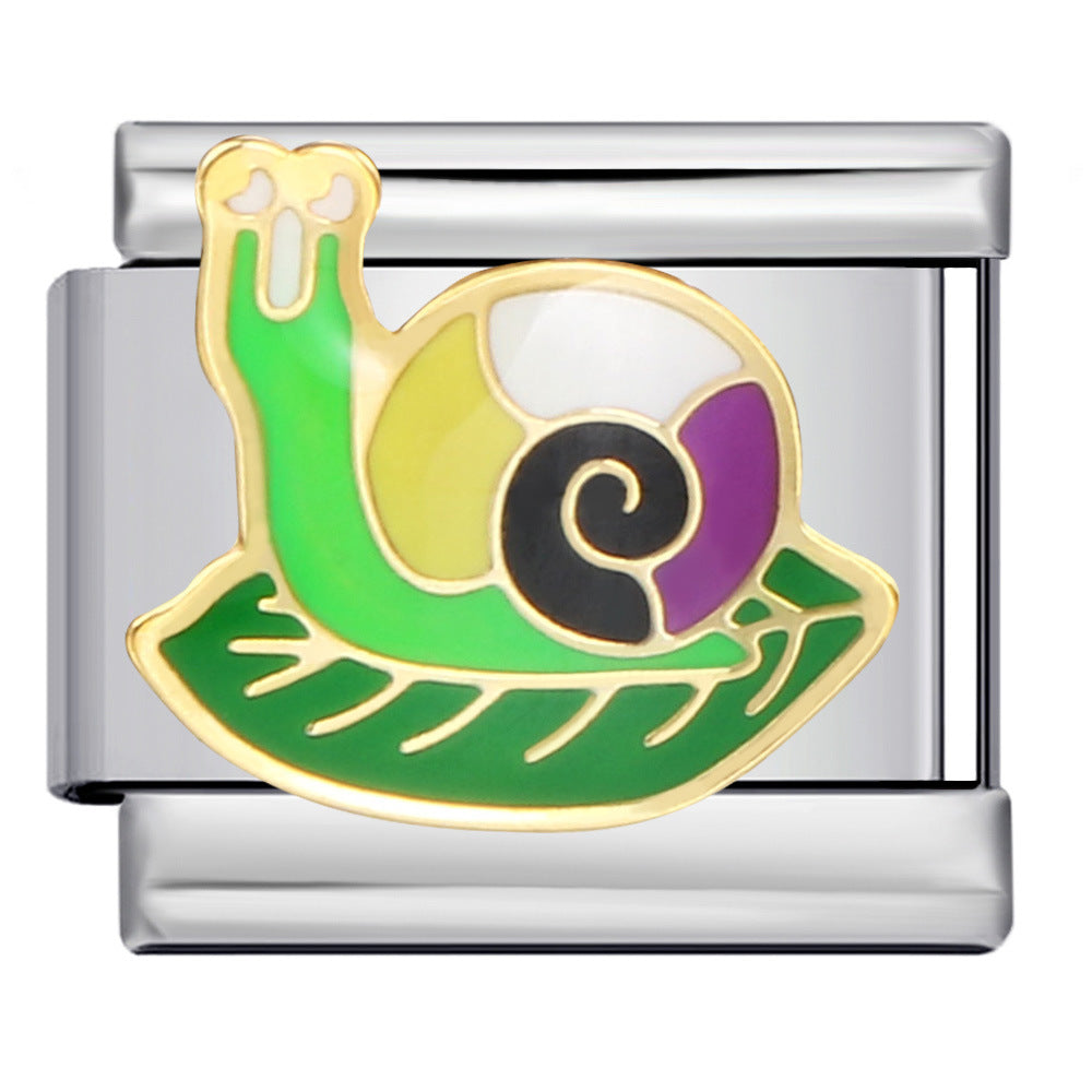 Cross Border Hot Selling Cute Pet Series Titanium Steel Welding Drip Oil Wristband Cartoon DIY Italian Module Bracelet Wholesale Cross Border Hot Selling Cute Pet Series Titanium Steel Welding Drip Oil Wristband Cartoon DIY Italian Module Bracelet Wholesale