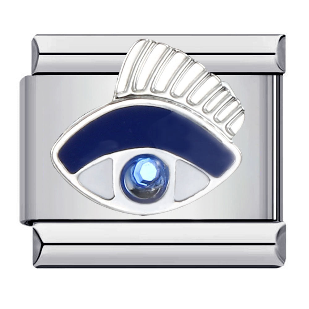 Cross Border New Devil's Eye Italian Module Bracelet Titanium Steel Welding Drip Oil Cartoon DIY Elastic Bracelet Cross Border New Devil's Eye Italian Module Bracelet Titanium Steel Welding Drip Oil Cartoon DIY Elastic Bracelet