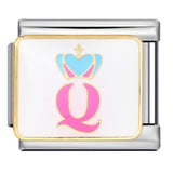 Colorful English Italian Module Bracelet Stainless Steel Welding Drip Oil DIY Jewelry Primary School Children's Gift Colorful English Italian Module Bracelet Stainless Steel Welding Drip Oil DIY Jewelry Primary School Children's Gift