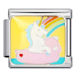 Classic Cute Bear Italian Module Bracelet Stainless Steel Welding Pattern DIY Elastic Splicing Bracelet Classic Cute Bear Italian Module Bracelet Stainless Steel Welding Pattern DIY Elastic Splicing Bracelet