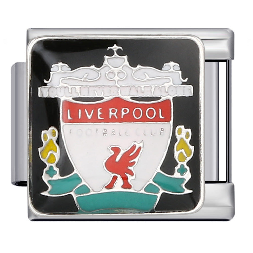 Italian Module Bracelet Peace Series Stainless Steel Welding Drip Oil Pattern DIY Elastic Splicing Strap Chain Italian Module Bracelet Peace Series Stainless Steel Welding Drip Oil Pattern DIY Elastic Splicing Strap Chain