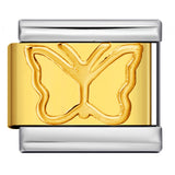 Gold and Silver Stamping Pattern Italian Module Bracelet Titanium Steel Drip Oil DIY Splicing Bracelet Wholesale Gold and Silver Stamping Pattern Italian Module Bracelet Titanium Steel Drip Oil DIY Splicing Bracelet Wholesale