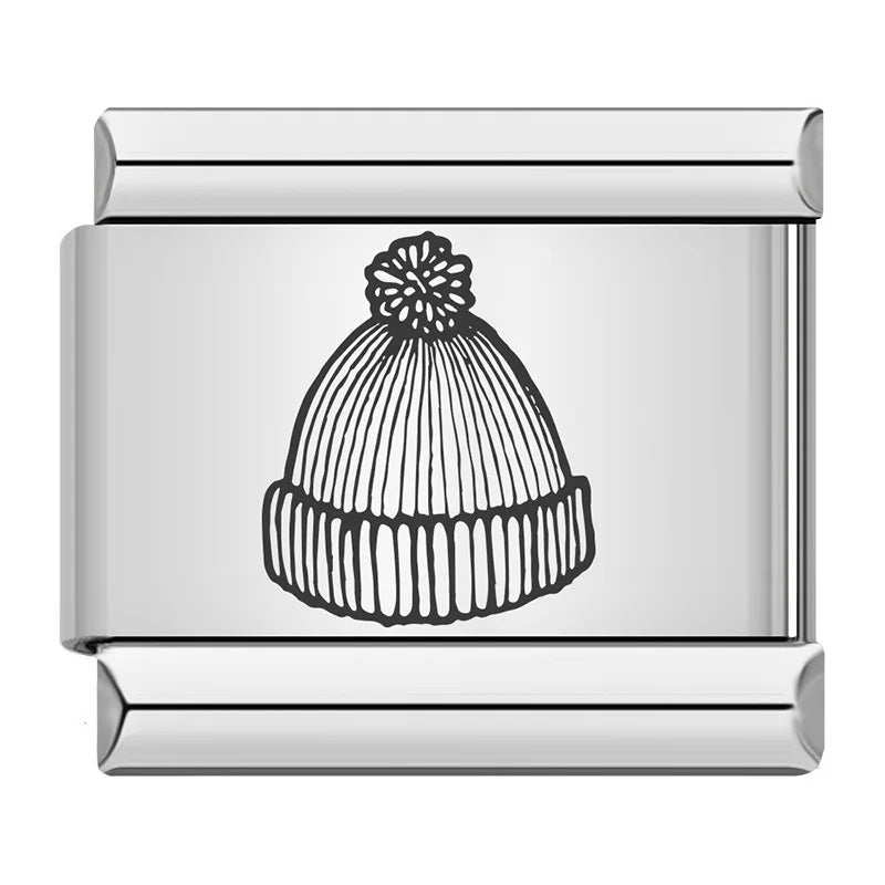 New Hat Backpack Pattern Italian Module Bracelet Titanium Steel Laser Carving DIY Strap Chain Wholesale New Hat Backpack Pattern Italian Module Bracelet Titanium Steel Laser Carving DIY Strap Chain Wholesale