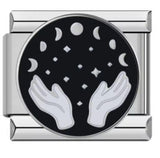 Black Gold Plated Cartoon DIY Italian Modular Bracelet Unique Welded Pattern Stainless Steel Bangle Black Gold Plated Cartoon DIY Italian Modular Bracelet Unique Welded Pattern Stainless Steel Bangle