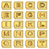 Golden Convex Letter Series Italian Module Bracelet Titanium Steel Stamping DIY Elastic Splicing Bracelet Accessories Golden Convex Letter Series Italian Module Bracelet Titanium Steel Stamping DIY Elastic Splicing Bracelet Accessories