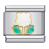 New Flower Series Titanium Steel Bracelet Welding Pattern Drip Oil DIY Italian Module Bracelet Strap Chain Wholesale New Flower Series Titanium Steel Bracelet Welding Pattern Drip Oil DIY Italian Module Bracelet Strap Chain Wholesale