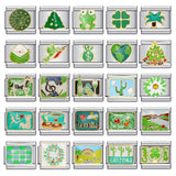 Green Titanium Steel Welded Gold-plated Drip Oil Bracelet Cartoon DIY Italian Module Bracelet Accessories Wholesale Green Titanium Steel Welded Gold-plated Drip Oil Bracelet Cartoon DIY Italian Module Bracelet Accessories Wholesale