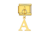 Gold Simplified Letter Italian Module Bracelet Stainless Steel Handmade Hook DIY Splicing Assembly Bracelet Gold Simplified Letter Italian Module Bracelet Stainless Steel Handmade Hook DIY Splicing Assembly Bracelet