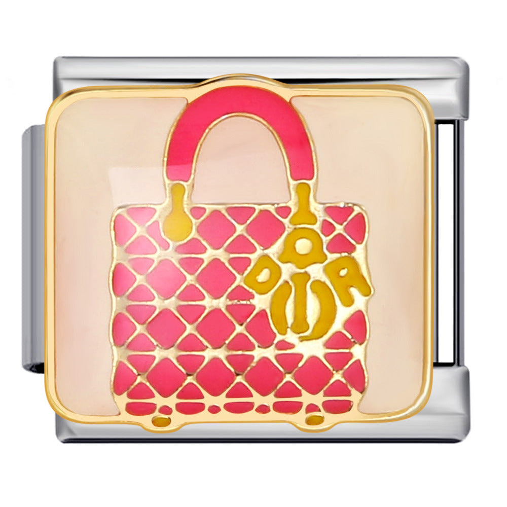 Exquisite Bag Series Italian Module Bracelet Color Welding Pattern DIY Personalized Bracelet Valentine's Day Gift Exquisite Bag Series Italian Module Bracelet Color Welding Pattern DIY Personalized Bracelet Valentine's Day Gift