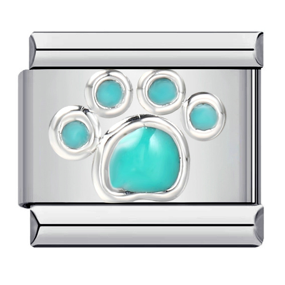 New Titanium Steel Color Dripping Oil Cat Claw Series Italian Module Bracelet DIY Elastic Splicing Bracelet New Titanium Steel Color Dripping Oil Cat Claw Series Italian Module Bracelet DIY Elastic Splicing Bracelet