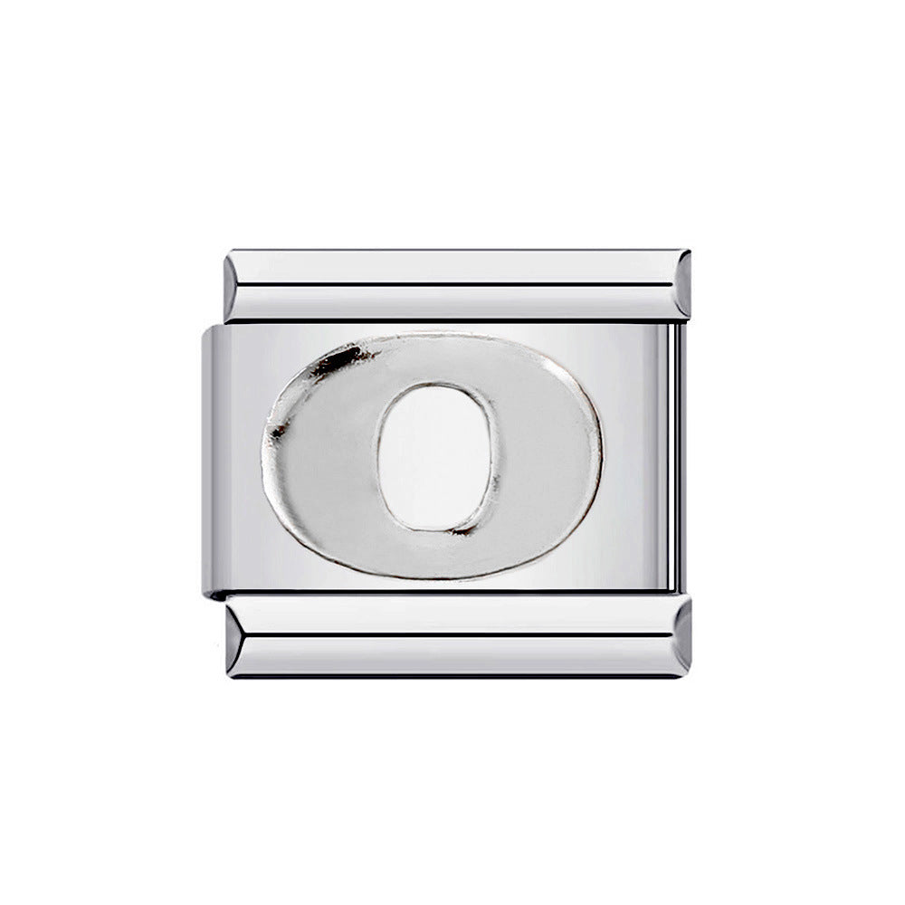 New Titanium Steel Gold Plated DIY Italian Charm Bracelet with Alphabet Letters Customizable Fashion Jewelry New Titanium Steel Gold Plated DIY Italian Charm Bracelet with Alphabet Letters Customizable Fashion Jewelry