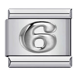 New titanium steel concave convex Arabic numerals DIY Italian module bracelet Italian Module New titanium steel concave convex Arabic numerals DIY Italian module bracelet Italian Module