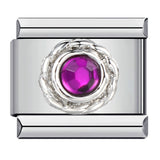 New Stainless Steel Welded Drip Oil Mysterious Purple DIY Italian Modular Bracelet Italian Charm New Stainless Steel Welded Drip Oil Mysterious Purple DIY Italian Modular Bracelet Italian Charm