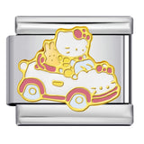 Cute Cartoon Cat Titanium Steel Welded Drip Bracelet DIY Italian Modular Charm Friendship Gift for Besties Cute Cartoon Cat Titanium Steel Welded Drip Bracelet DIY Italian Modular Charm Friendship Gift for Besties