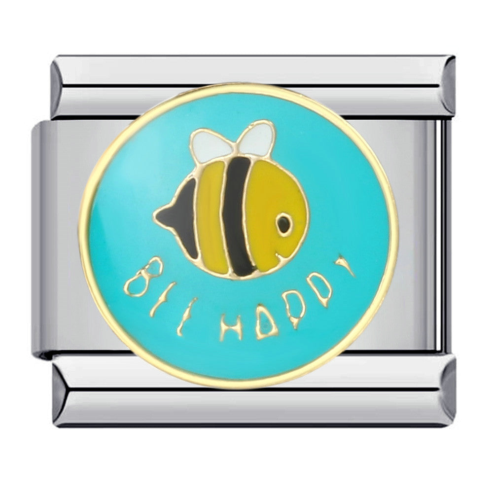 Student Graduation Pattern Italian Module Bracelet DIY Titanium Steel Welded Oil-Drip Elastic Splice Watch Strap Chain Student Graduation Pattern Italian Module Bracelet DIY Titanium Steel Welded Oil-Drip Elastic Splice Watch Strap Chain