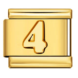 New Titanium Steel Gold Concave Alara Digital DIY Bracelet Italian Module Bracelet Strap Chain Accessories Wholesale New Titanium Steel Gold Concave Alara Digital DIY Bracelet Italian Module Bracelet Strap Chain Accessories Wholesale