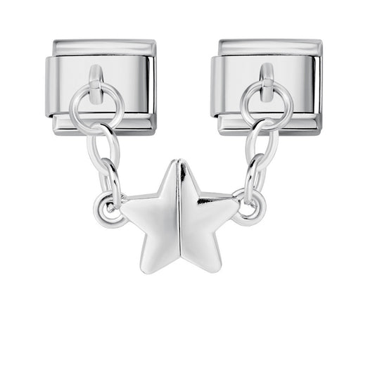 Hot Selling New Product Magnetic Pentagram Italian Module Bracelet Titanium Steel Double Hook DIY Free Splicing Bracelet