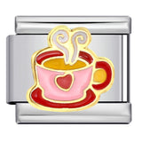 Gourmet Series Italian Module Bracelet Titanium Steel Welding Drip Oil Cartoon Pattern DIY Elastic Splicing Bracelet Gourmet Series Italian Module Bracelet Titanium Steel Welding Drip Oil Cartoon Pattern DIY Elastic Splicing Bracelet