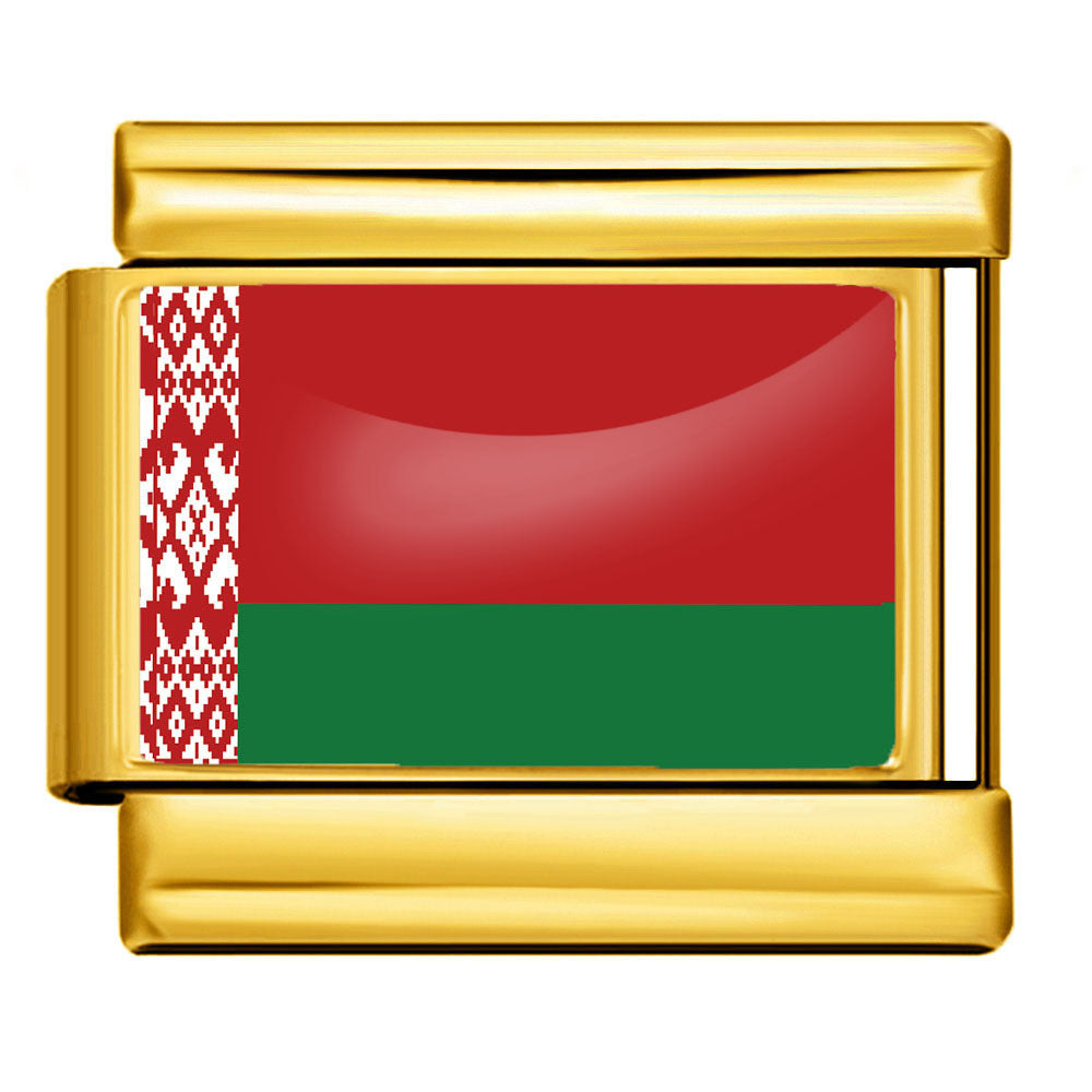 Gold Base World Flag Photo Resin Italian Charm Bracelet DIY Stainless Steel Stretch Watch Band Wristband Gold Base World Flag Photo Resin Italian Charm Bracelet DIY Stainless Steel Stretch Watch Band Wristband