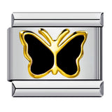 Titanium Steel Love Butterfly Stamping Pattern Color Drip Oil DIY Italian Module Bracelet Italian Charm Reference Knowledge 70/1000 T Titanium Steel Love Butterfly Stamping Pattern Color Drip Oil DIY Italian Module Bracelet Italian Charm Reference Knowledge 70/1000 T