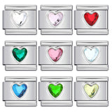 New Love Micro Inlaid Gemstone Italian Module Bracelet Stainless Steel Stamped Crystal Elastic Wristband Accessory New Love Micro Inlaid Gemstone Italian Module Bracelet Stainless Steel Stamped Crystal Elastic Wristband Accessory