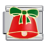 Christmas Series Italian Module Bracelet DIY Stainless Steel Welding Drip Oil Pattern Elastic Splicing Strap Chain Christmas Series Italian Module Bracelet DIY Stainless Steel Welding Drip Oil Pattern Elastic Splicing Strap Chain